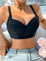 A B C D Cup Women's Plus size Sexy Bras Lace trim Push-Up bra for Women Side support and minimizer Comfortable Women's Lingerie