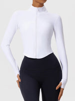 Hearuisavy Summer Ultra-Soft Fabrics Tight Sports Jackets Women Zipper Gym Yoga Clothes Female Quick-Dry Long Sleeve Sportswear