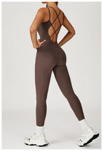 Hearuisavy Female Jumpsuit Long Elegant Sports Bodysuit Woman Gym Clothes Strappy Fitness Overalls Push Up Pilates Yoga Leotard