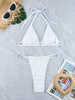 Sexy Micro Bikini 2024 Woman Swimsuit White Ribbed Swimwear Women String Thong Bikinis Set Female Bathing Suit Beachwear Biquini test
