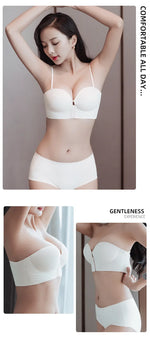 New Front Buckle Underwear Convenient Anti Sagging without Shoulder Strap Women's Bras without Steel Ring Seamless