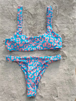 Sexy Micro Bikini 2026 Women Orange Leopard Push Up Padded Thong Swimsuit Female Cut Out Bathing Suit Swimwear Trajes De Baño