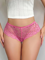 10 PCS/Set Women's Lace Panties Sexy Lace Female Underwear Low Rise Floral Sheer Panties