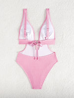 2026 Deep V Neck Cut Out Women Swimwear One Piece Swimsuit Female High Leg Cut Monokini Bather Backless Bathing Swim Beachwear
