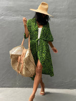 Beach Cover Ups for Swimwear Women Black Tie Dye Kimono Swimsuit Cape Summer Dress 2022 Beachwear Outfits Sales