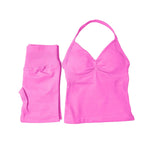 NCLAGEN Yoga Sets Women Gym Clothes ongline Strappy Top Shorts Activewear Sports 2 Piece Fitness Suit Running Workout Sportwear