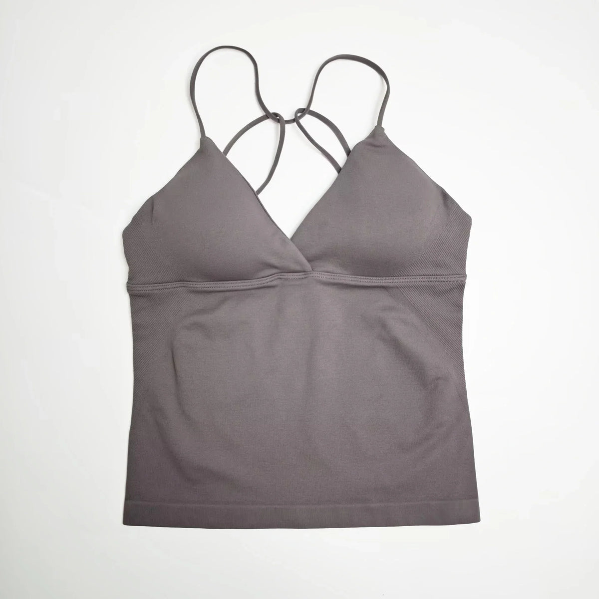 NCLAGEN Vision Twist Front Longline Top Gym Yoga Tops Women Quick Dry Thin Strap High Elastic Workout Vest Push-up Fitness Tank