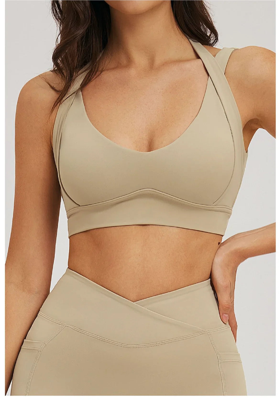 Workout Clothes Woman Gym Top Breathable Sports Bra Fitness Trainning Shoulder Strap Yoga Bra Outdoor Jogging Push Up Underwear