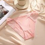 Lace Fabric Splicing Transparent Panties Women's Panties Sexy Breathable Underwear Female Low Waist Soild Soft Lingerie S-XL
