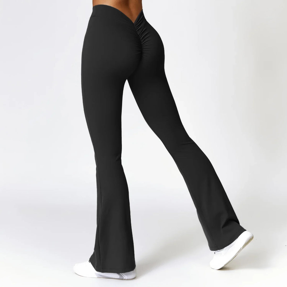 Sexy Sports Leggings Women V Back Scrunch Flares Leggings High Waist Yoga Flares Pants Push Up Gym Leggings Women Yoga Clothes