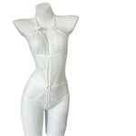 Nighttime Transparent Open Bra Porn Lingerie Corset Deep V Sexy Crotchless Underwear Women Lace Hollow Bras Hot Teddy Bodysuit