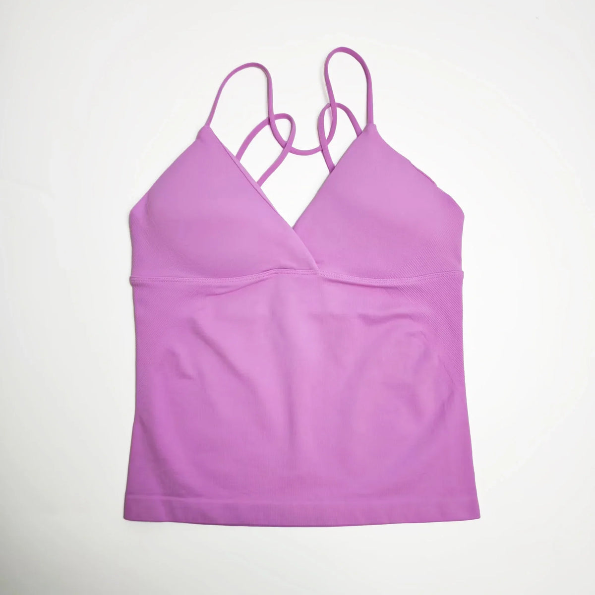 NCLAGEN Vision Twist Front Longline Top Gym Yoga Tops Women Quick Dry Thin Strap High Elastic Workout Vest Push-up Fitness Tank