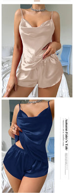 Summer New Style Sexy Backless Camisole Dress Women’s Faux Silk Ice Silk Nightgown, Comfortable & Breathable