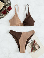 2024 Sexy Bikinis Women's Swimwear Push Up High Waist Swimsuits High Cut Bathing Suits Push Up Beach Bikini Set Female Biquini