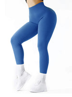 High Waisted Seamless Yoga Leggings, Ribbed Sportswear Tights, Fitness Apparel for Women, Gym and Casual Wear For Fall & Winter