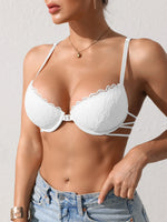 Butterfly lace Backless Style sexy bras Fashion Comfortable women's bra Front closure push-up bra