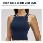 High Strength Sports Bra Anti-Sweat Fitness Top Women Yoga Bra Shockproof Crop Top Push Up Summer Sport Bra Gym Vest Workout Top