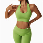 Sexy Halter Yoga Bra Gym Workout Push Up Running Sports Underwear Gathering Sports Vest Beautiful Back Fitness Top
