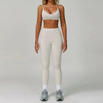 Hearuisavy Women's Running Comfort 2Pcs Sports Pants Set High Waist Push Up Workour Sportswear Casual Cycling Jogging Yoga Bras