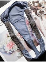 Letter Sexy Panties Women Thongs Rhinestones Diamonds G-string Sports Thong Low Waist Shorts Briefs T-back Fitness S-XL