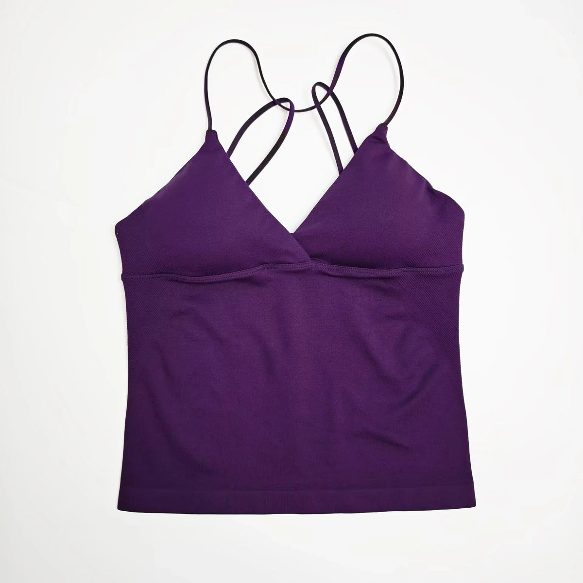 NCLAGEN Gym Yoga Tops Women Vision Twist Front Longline Top Quick Dry Thin Strap Workout Vest Push-up Pilates Fitness Tank