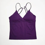 NCLAGEN Vision Twist Front Longline Top Gym Yoga Tops Women Quick Dry Thin Strap High Elastic Workout Vest Push-up Fitness Tank