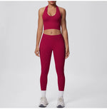 2pcs Yoga Set Gym Outfits Clothes Athletic Wear Yoga Suits For Women Fitness Set Tracksuits Sports Bra Gym Leggings Sportswear