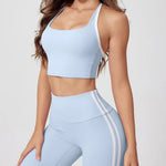 Yoga Suit Women Tracksuit Sports Vest High Waist Legging Outfit Girl Gym Set Fitness Running Workout Clothes Push Up Sportswear