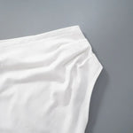 2025 Women'S Summer Ins Style New Shrink Pleated One-Shoulder Crop Top Backless Twist Tie Asymmetric T-Shirt Casual Top