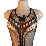 Porn Underwear Crotchless Babydolls Dress EroticCostume Sexy Hanging Neck Bodystockings Mesh See Through Adults Sexual Bodysuits