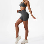 Hearuisavy Summer Soft Yoga Shorts Buttock Lift Gym Leggings Women High Waist Sports Shorts Women Running Workout Shorts Female