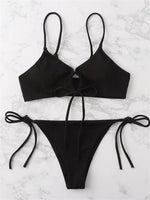 2024 Sexy Bikini Women Low waist Swimsuit Female Solid Brazilian Bikinis Set 2 Pieces Swimming Beach Bathing Suit New Beachwear