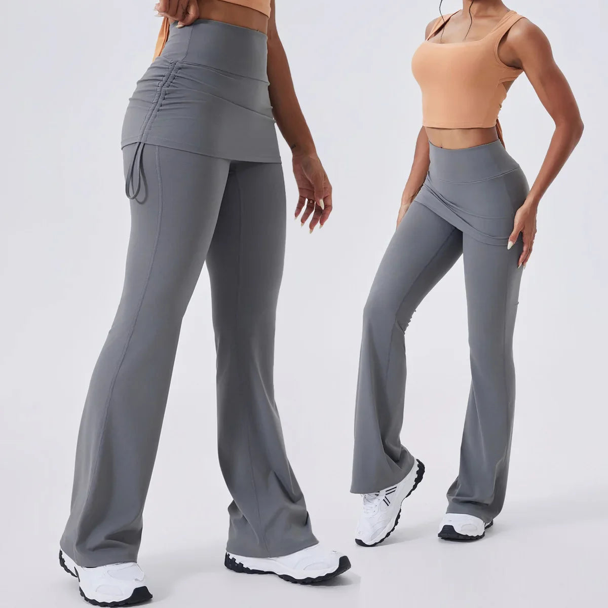 Flare Leggings Women Yoga Pants Bell-bottoms Yoga Trousers High Waist Fitness Pants Stretch Gym Wide Leg Yoga Leggings