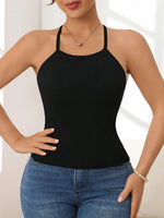 Women Sleeveless Tank Top Halter Backless Camisole Chest Pads Adjustable Straps Ladies' Intimates Underwear