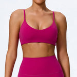 Hearuisavy Summer Super-Soft Women Quick Drying Sports Bra Breathable Gym Workout Top Fitness Underwear Push Up Running Yoga Top