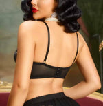 Vintage Style Deep V Push Up Bra Women's sexy bras Lace Patchwork Embroidery Floral Underwire Bra Sexy Elegant Ladies' Lingerie