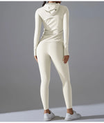 New Yoga Set 2PCS Sports Outfits Women Clothes Fitness Tracksuit Gym Legging Workout Long Sleeved Female Yoga Suit Sportswear