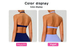 Fitness Sports Bra Women Halter Top High Support Push-up Open Back Gym Wear Hanging Neck Fitness Bar Yoga Bar Workout Underwear