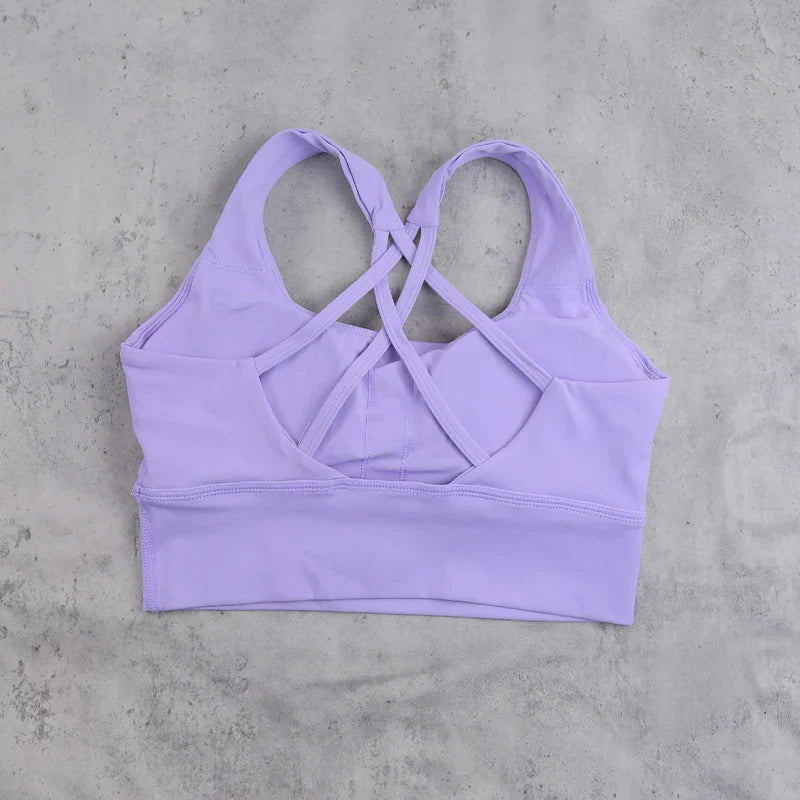 DIAS FIT JOY Yoga bra Naked feel cross back sports bra yoga clothes women's Cycling running fitness top