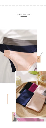 Ice Silk Thong Sexy Women Panties Seamless G String Briefs T Back for Girls Underwear Temptation Ladies Underpants Size M-XXL