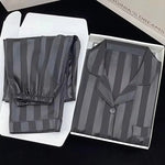High Quality Ice Silk Light Luxury Pajamas Women's Pajama Spring and Autumn Style Long Sleeve Home Set Satin Nightwear Sleepwear