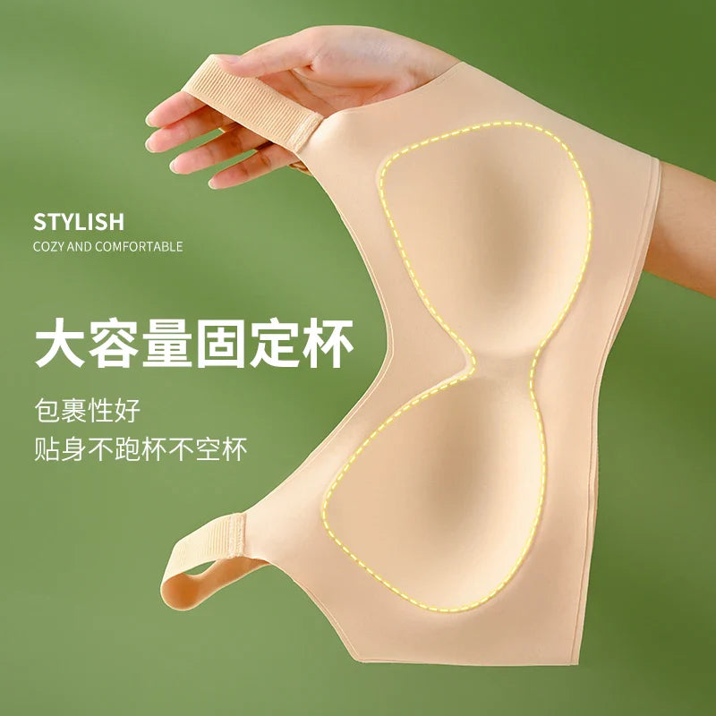 Sexy Lifting Seamless Underwear Women's Small Breasts Gathering No Steel Ring Bh Upper Holder Breast Adjustable Ladies Bra M-6XL