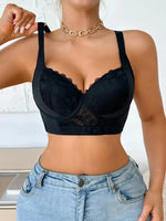 A B C D Cup Women's Plus size Sexy Bras Lace trim Push-Up bra for Women Side support and minimizer Comfortable Women's Lingerie