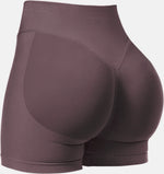 High stretch hip lifting fitness yoga shorts with peach hips and no awkward lines, Pilates medium intensity training shorts