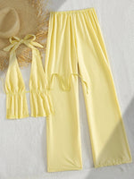 Sexy Yellow Bikini Set 2026 Women Pleate Push Up Bra Drawstring High Waist Swimsuit Beach Bathing Suit Holiday 2 Piece Swimwear