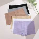 4Pcs/Set Women's Seamless Sports Boxer Panties Underwear Female Solid Color Comfortable Briefs Lingerie Intimate Underpant S-XL