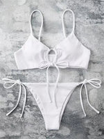 2024 Sexy Bikini Women Low waist Swimsuit Female Solid Brazilian Bikinis Set 2 Pieces Swimming Beach Bathing Suit New Beachwear