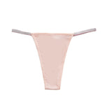 1pcs 1XL-4XL Plus Size Sexy Lady Thongs Low Rise Elegant Silver Satin Female Underwear Breathable Sexy Lingerie Women G-string