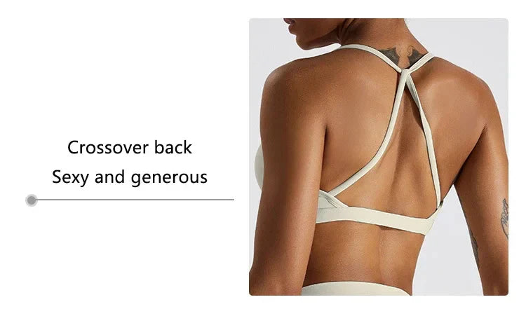 Summer Sexy Scrunch Sports Bra Gym Top Women Running Back Cross Top Sportswear Workout Underwear Fitness Workout Yoga Clothing