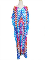 2025 Loose Boho Style Maxi Dress Print Face Swim Suit Cover-up Bohemian Dress Robe Plage Kaftan Maxi Dress Beach Wear Tunics